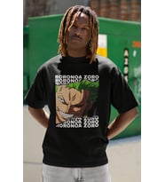 Roronoa Zoro One Piece Baskılı Unisex Oversize Anime Dizi Karakter Tişört