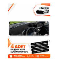 FIAT DOBLO (2000-2008) AİRBAGSİZ BÜYÜK EKRAN Uyumlu Ön Torpido Koruma Kılıfı Halısı - Siyah