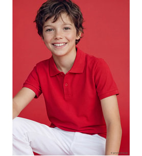 LCW Kids Kırmızı Polo Yaka Unisex Çocuk Pike Tişört