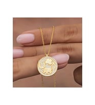 Gümüş Gold Fil Motifli Şans Kadın Kolye CSR2181309