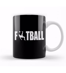 Football Soccer Football Player Penalty Gift Kupa Bardak Porselen
