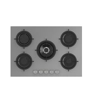 GL General GLO 038RSPR Bask Pure Grey 75cm 5G Wok Cam Ankastre Ocak (Gri)