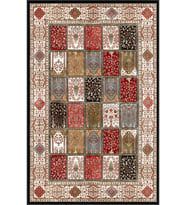 Eliana Home Baskılı, Yıkanabilir Kaymaz Taban Salon Halısı LNA1631 100x150 cm (Kırmızı)