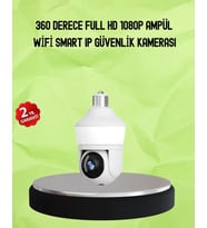 Hareket Algılamalı 360° Wi-fi Akıllı Ampül Kamera