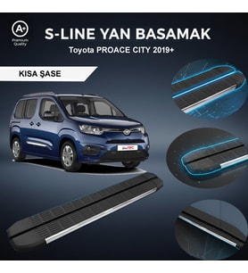 Toyota Proace City Kısa S-Line Premium Krom Yan Basamak 2019 Sonrası