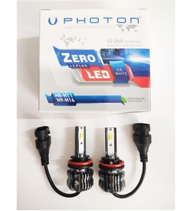 Pulsar Rs 200 Led Far Ampul Photon 2 Adet Takım H11 Fansız Led Xenon Buz Beyaz 12V-24V_Supermoto (Siyah)