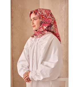 Silk Home Twill İpek Eşarp 11473-42 (Nar Çiçeği)