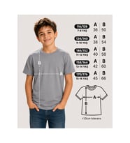 Çocuk Unisex Basic Oversize Tişört – Günlük Rahat Kesim Pamuk Dokulu Casual Yazlık T-Shirt - Gri - 11-12 Yaş