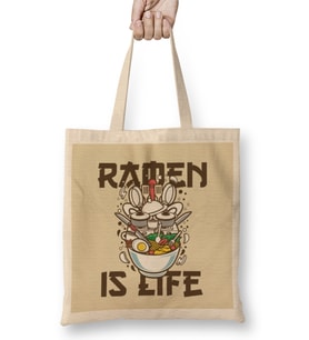 Ramen Is Life Bez Çanta Uzun Saplı