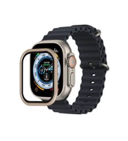 Uray store Apple Watch Ultra 49mm Alüminyum Kasa Cam Ekran Koruyucu - Gold