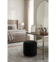 Long Line Puf, Siyah Silver