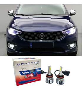 Fiat Egea Led Xenon Sis Farı Ampulü H11 Duo Yeni Seri Beyaz