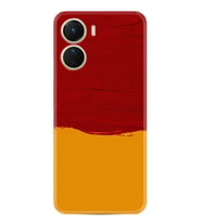Vivo Y16 Kılıf Silikon Desen Özel Seri Sarı Kırmızı Boya 1708