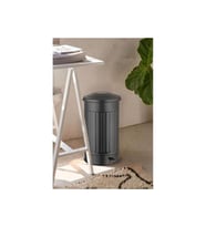 Çelik Galvaniz 24L 50x30cm Orta Boy Çöp Kutusu Siyah