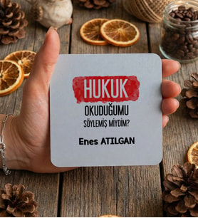 Kişiye Özel Avukata Hediye Bardak Altlığı Avukatlar Günü Hediyesi (Beyaz)