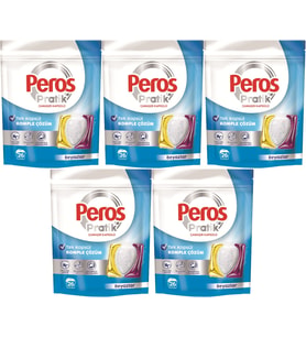 Peros Pratik Matik Çamaşır Deterjanı Kapsülü - Tableti 130 Adet Beyazlar (5PK*26)