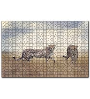 Cakapuzzle Savanada Av Hazırlığındaki Çitalar  Puzzle Yapboz MDF (Ahşap) (120 Parça)