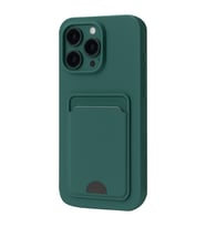 Iphone 16 Kılıf Kelvin Kartvizitli Silikon - Koyu Yeşil