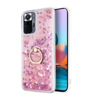 Microsonic Xiaomi Redmi Note 10 Pro Max Kılıf Glitter Liquid Holder Pembe