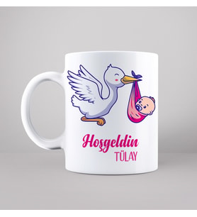 HoşGeldin Bebek Tasarımlı Kupa Kişiye Özel