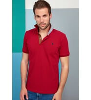 T8563 DEWBERRY ERKEK TSHIRT-BORDO