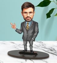 Kişiye Özel Müdür 4 Tasarımlı Karikatür Biblo