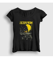 Presmono Kadın Siyah Scorpion V4 Mortal Kombat T-Shirt 147663tt