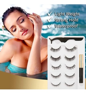 Reazeal Manyetik Kirpikler Ve Manyetik Eyeliner Seti, Takma Kirpik, Kirpik Uzatma. Şeffaf Pkt