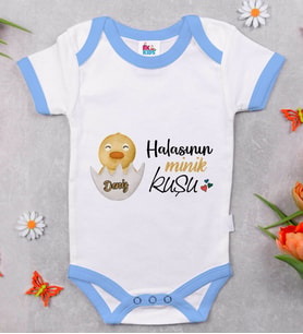 BK Kids Kişiye Özel Mavi Bebek Body Zıbın - Model 79