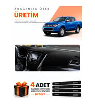 MITSUBISHI L200 (2015-2021) Uyumlu Torpido Koruma Örtüsü Oto Kılıfı - Siyah