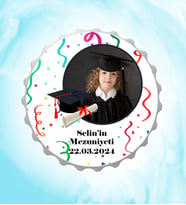 Kişiye Özel Mezuniyet Resimli İsimli Parti Magnet Kapak Açacak