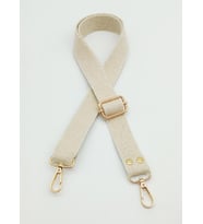 Angel Çanta Aksesuar Pamuklu Kolon 120X3 Cm Krem Light Gold Metalli