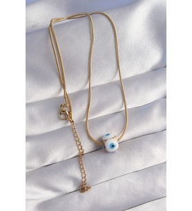 Northcity 316L Çelik Gold Renk Mineli Nazar Model Kolye 5886