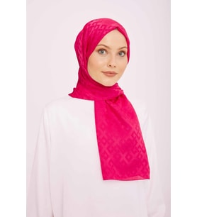 Armine 75*195 Jan Jan Pembe Geometrik Desen Jakar Şal 5-21226