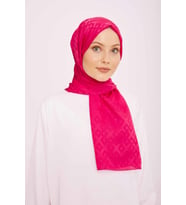 Armine 75*195 Jan Jan Pembe Geometrik Desen Jakar Şal 5-21226