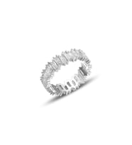 Söğütlü Silver Baget Taşlı Tamtur Yüzük (Gümüş)