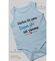 Herkes bir yana, dayım sol yanıma Sıfır Kollu Bebek Zıbını Pamuk %100 Pamuk