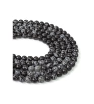 8 MM Karlı Obsidyen Taşı Dizi (Karışık)