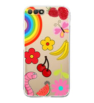 PrintiFy Huawei Y6 2018 ile Uyumlu Water Color 5  Kamera Korumalı Şeffaf  Kılıf