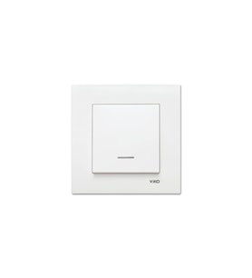 VİKO Karre Beyaz Işıklı Anahtar Çerçeve Dahil 90967X19 VİKO