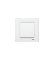 VİKO Karre Beyaz Işıklı Anahtar Çerçeve Dahil 90967X19 VİKO