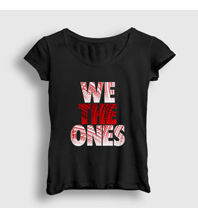 Presmono Kadın Siyah We The Ones Güreş Wwe The Bloodline T-Shirt 515411tt