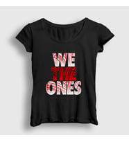 Presmono Kadın Siyah We The Ones Güreş Wwe The Bloodline T-Shirt 515411tt