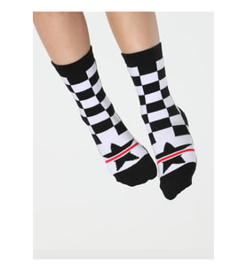 Star Dama Desenli Unisex Çocuk Çorap