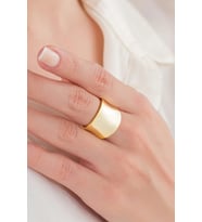 GÜMÜŞ ALTIN GOLD KAPLAMA SADE MODERN AYARLANABİLİR YÜZÜK