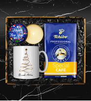 Yılbaşına Özel Tasarım Kupa & 250 Gram Tchibo Filtre Kahve & Yılbaşına Özel Mum