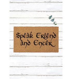 Speak Friend and Enter Yüzüklerin Efendisi Paspas LOTR Paspas Kapı Paspası (Standart)