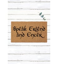 Speak Friend and Enter Yüzüklerin Efendisi Paspas LOTR Paspas Kapı Paspası (Standart)