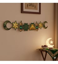 160 cm Dekoratif Banner Hoşgeldin Ramazan Yeşil Gold - Ramazan Asma Süsü