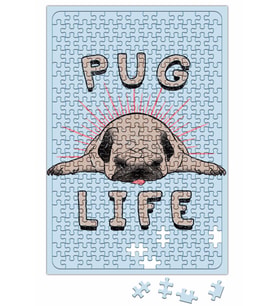 Pug Life Köpek Puzzle 240 Parça Yapboz